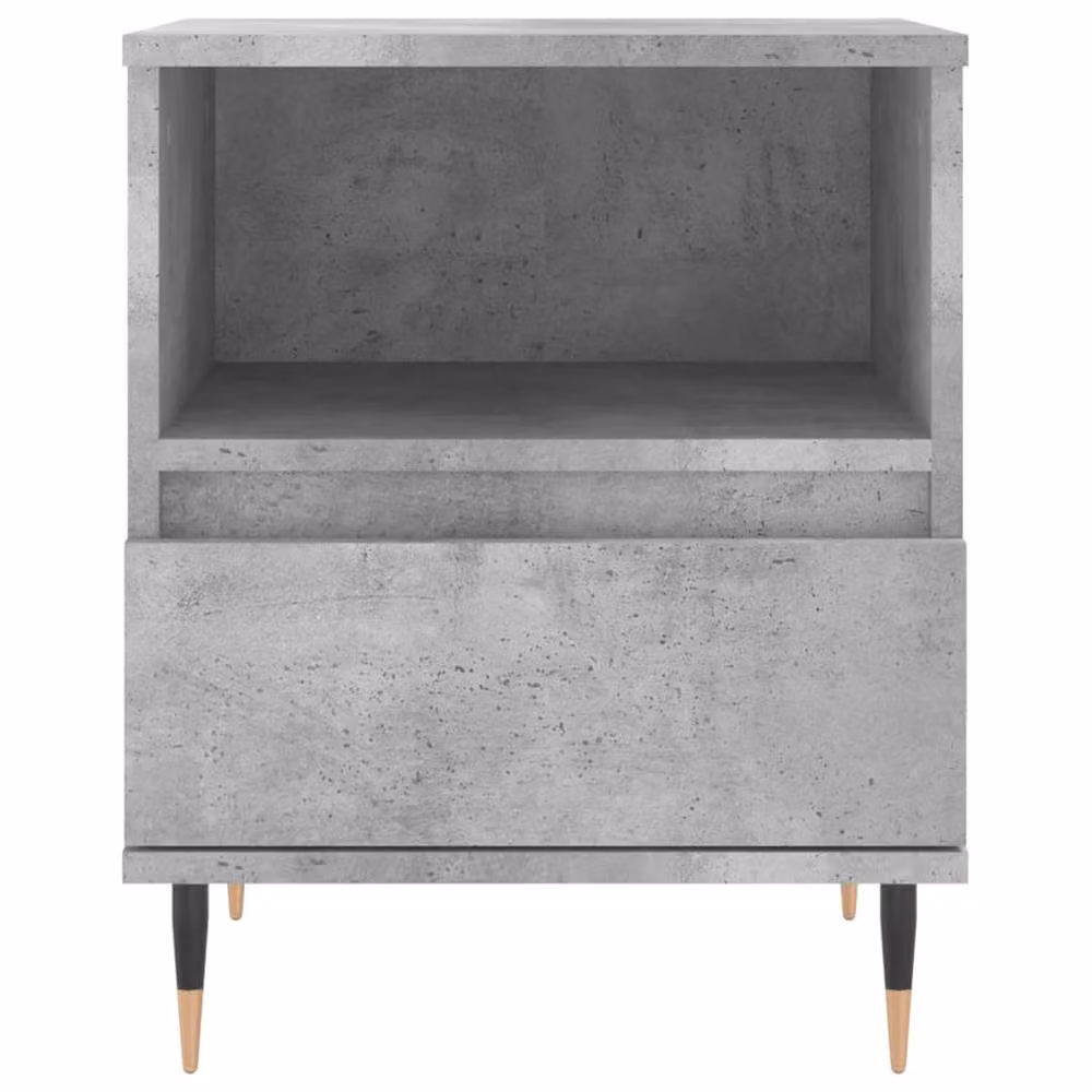 Berkfield Home Modern Bedside Cabinets, 2 Piece, Concrete Grey, W: 40 cm, D: 35 cm, H: 50 cm – 3