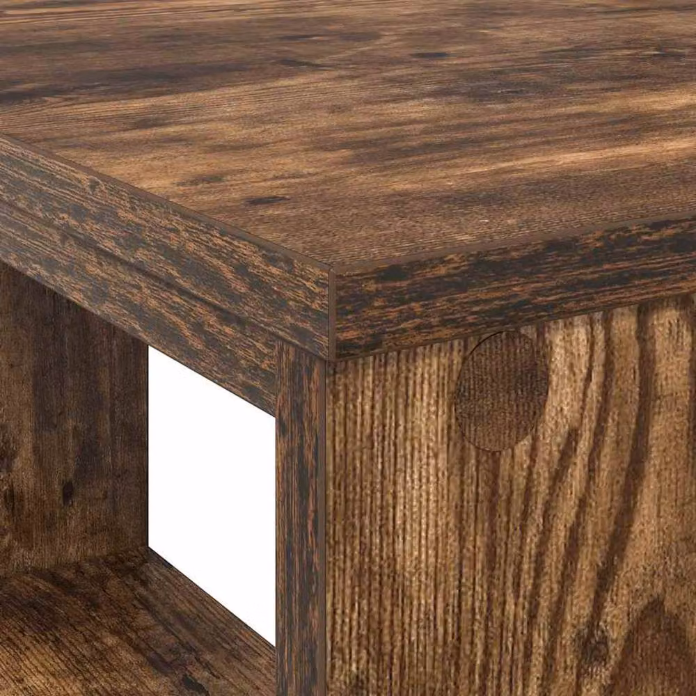Berkfield Home Smoked Oak Corner Desk in Brown Engineered Wood – 5