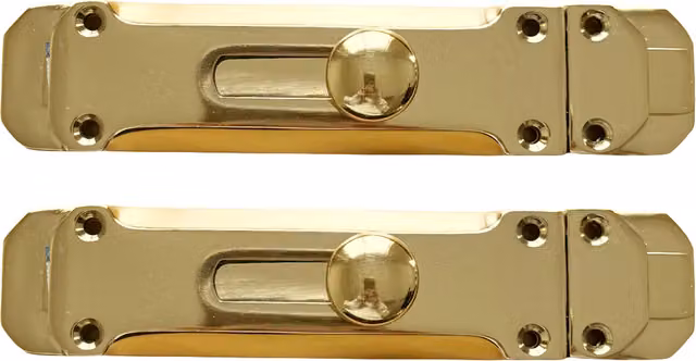 Betley Butterfly Brass Flat Door Bolt, Pack of 2, Length: 15.24 cm