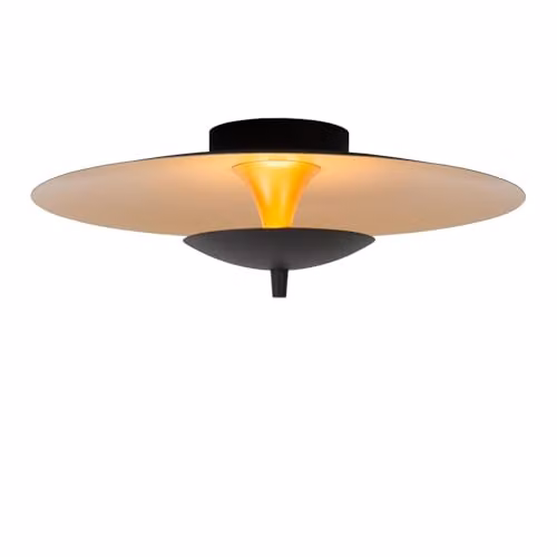 Lucide Vulcan Dimmable LED Flush Ceiling Light, Black, Diameter: 35 cm – 3