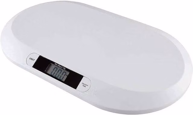 NESTLUNE Electric Pet Weighing Scales in White with Digital Display and Unit Conversion, Max Capacity 20kg