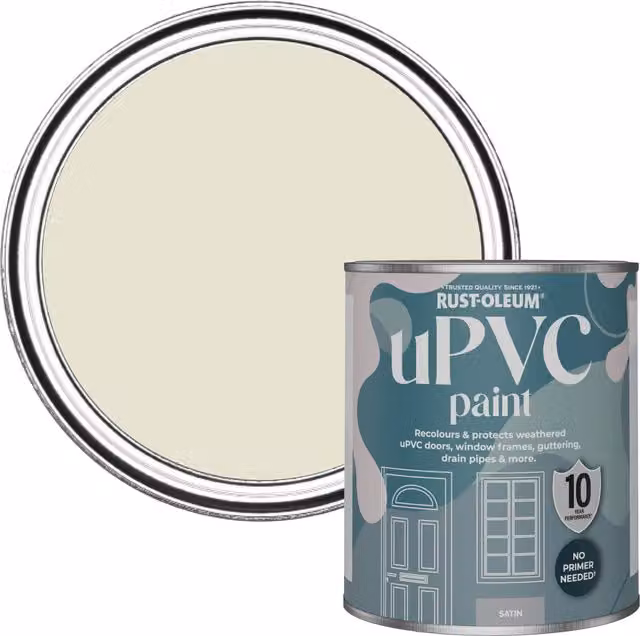 Rust-Oleum Satin Finish UPVC Paint in Beige 0.75 l
