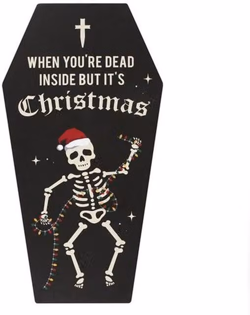 KDMK Dead Inside Coffin Wall Plaque in Black
