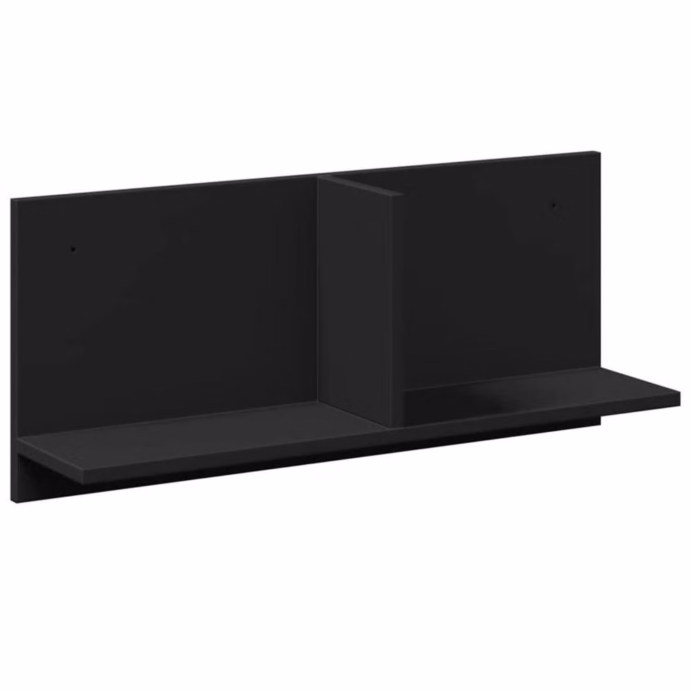 Berkfield Home Wall Cabinet in Black Matt MDF, W: 70 cm, D: 30 cm, H: 16.5 cm – 2