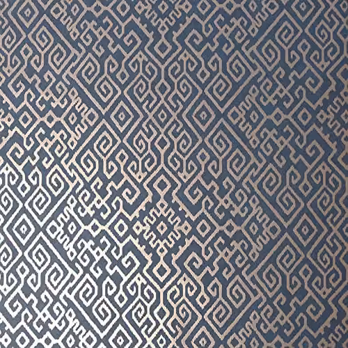 Graham & Brown Boutique Bazaar Geometric Navy Blue Non-Woven Washable Wallpaper