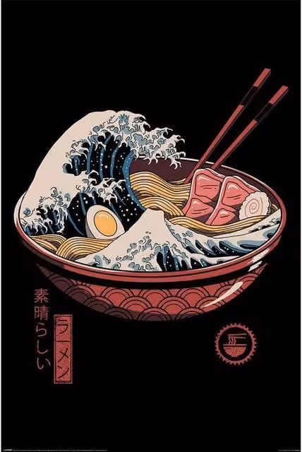 Vincent Trinidad Great Ramen Wave Maxi Multicolour Paper Poster