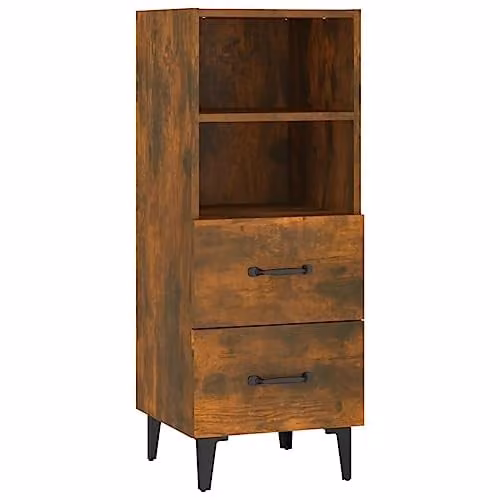 vidaXL Smoked Oak Sideboard in Brown, W/D/H: 34.5 x 34 x 90 cm – 1