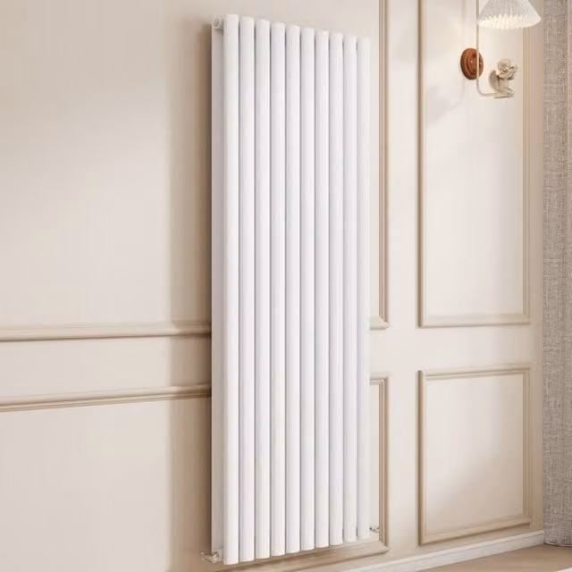 Banyetti Orva White Vertical Double Oval Column Radiator H: 160 cm, W: 59 cm – 1