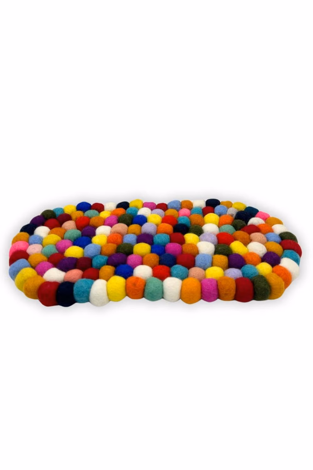 KDMD Multicolour Oval Felt Ball Centre Mat for Bowls, Vases and Hot Dishes – 2