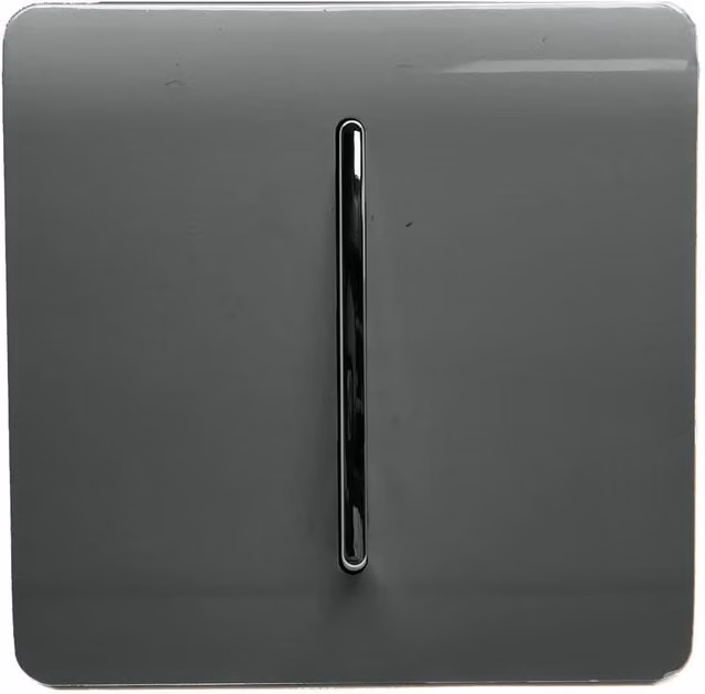 Trendi Switch 1 Gang 2 Way Screwless 10 Amp Light Switch in Grey