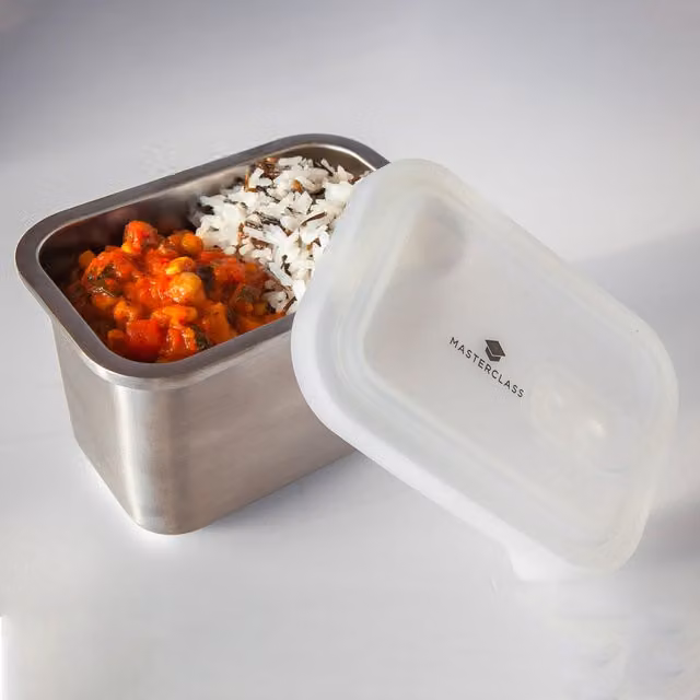 MasterClass All-in-One 1000ml Stainless Steel Airtight Container with Lid, Grey