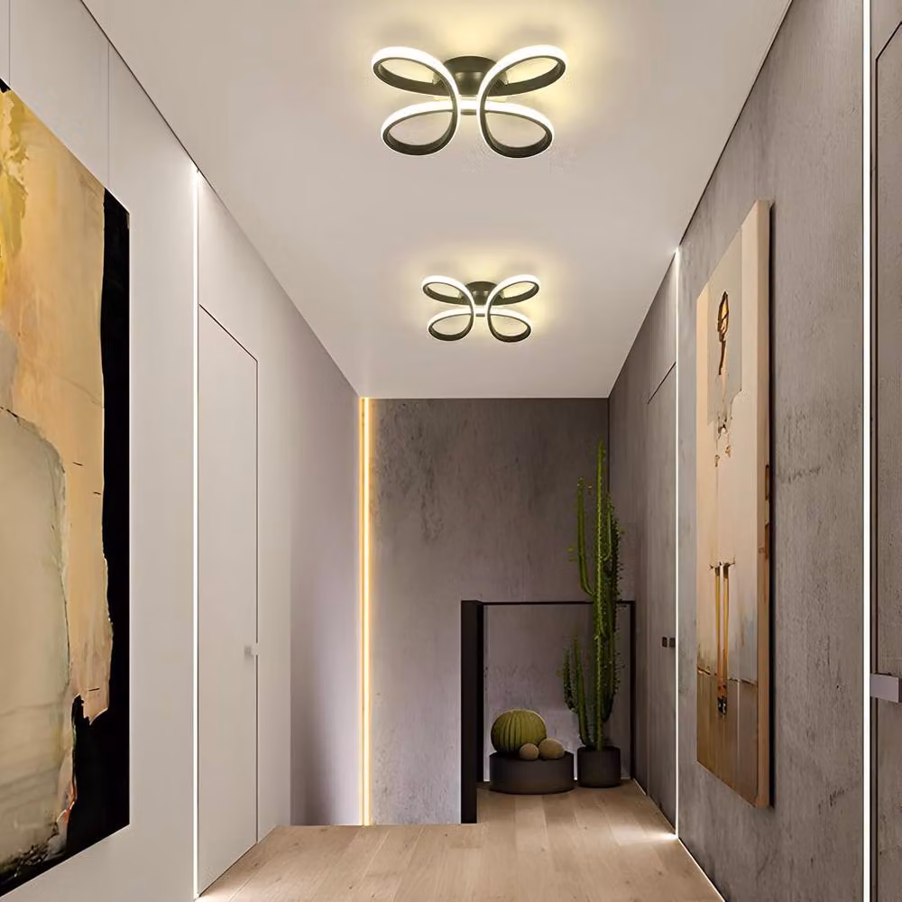 COMELY 30W Flower Shaped LED Ceiling Light in Black, 4500K – 3