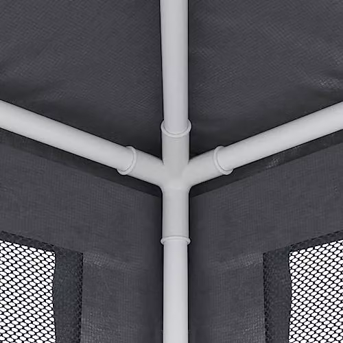 vidaXL Party Tent with 8 Mesh Sidewalls, Anthracite, W: 9 m, D: 3 m, H: 2.58 m – 3