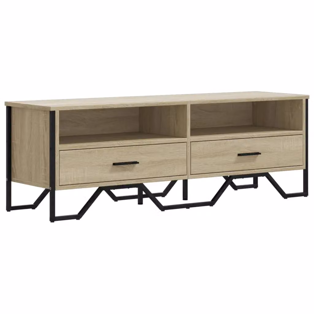 Berkfield Home TV Cabinet in Sonoma Oak Brown, W/D/H: 122 x 34 x 41 cm – 2