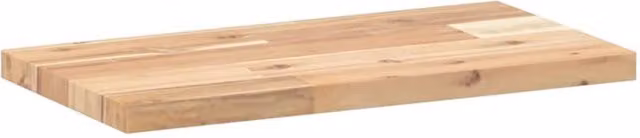 Berkfield Home Compact Floating Shelf in Brown Untreated Solid Acacia Wood, W: 60 cm, D: 20 cm, H: 2 cm – 1