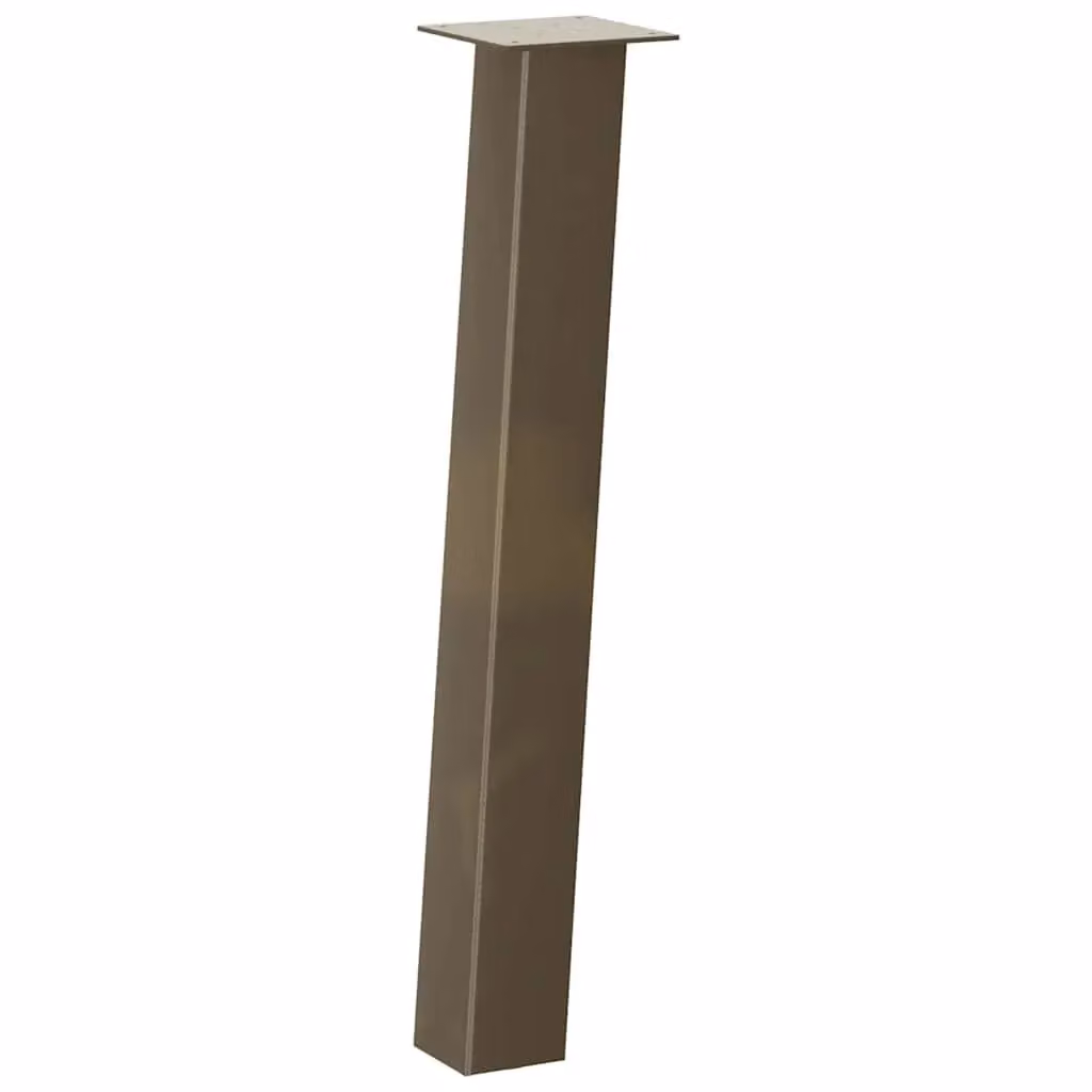 Berkfield Home Coffee Table Legs, 4 Pieces, Brown Steel, Height: 72 cm – 2