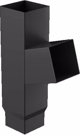 Galeco Square Steel Gutter Downpipe Branch in Graphite Grey