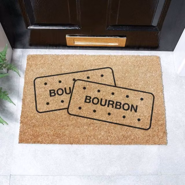 Artsy Mats Bourbon Biscuit Coir Doormat in Brown, W/D: 60 x 40 cm