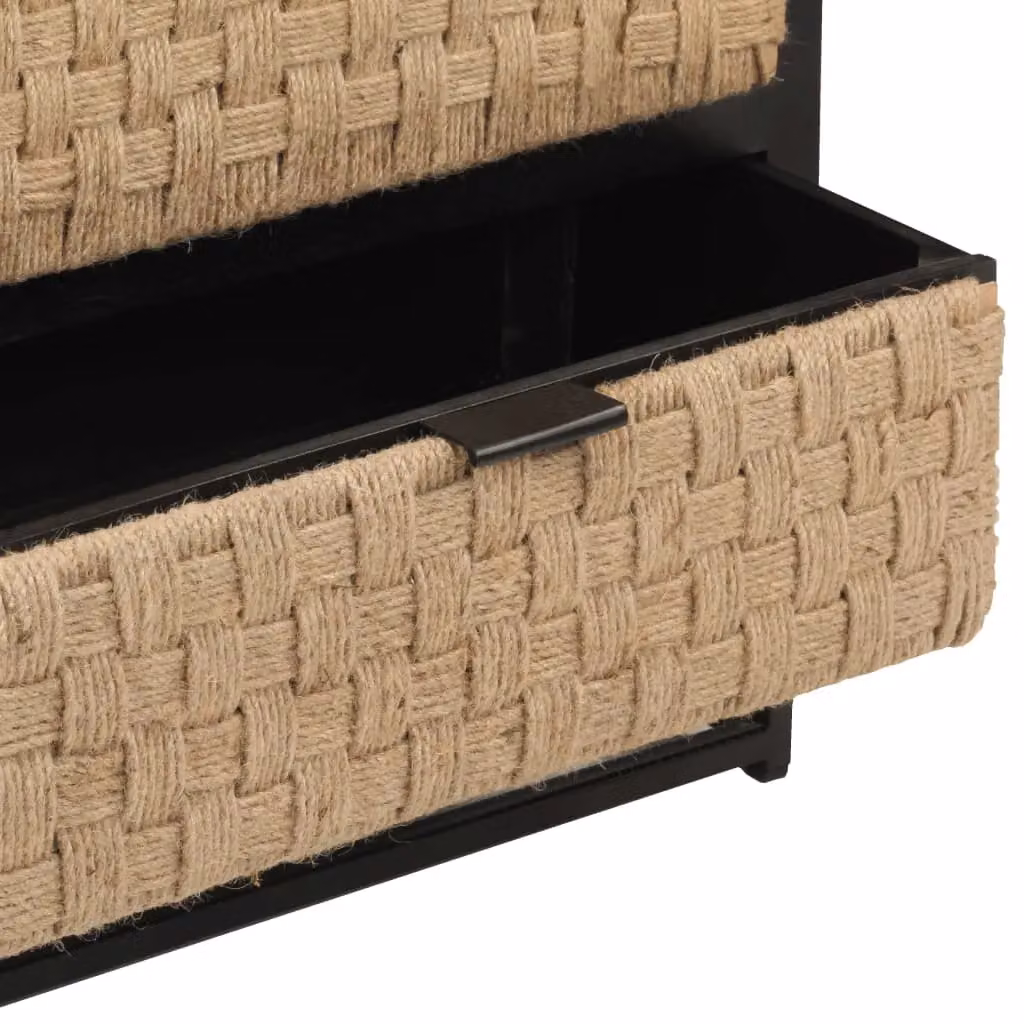 Berkfield Home Bedside Cabinet in Black Solid Mango Wood, W/D/H: 40 x 30 x 50 cm – 6
