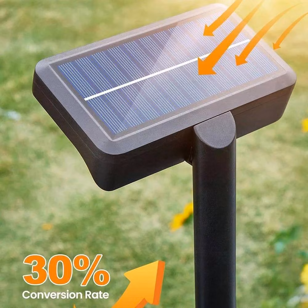 FLAVORA LED Solar Motion Sensor Garden Outdoor Clip On Light in Black – 4