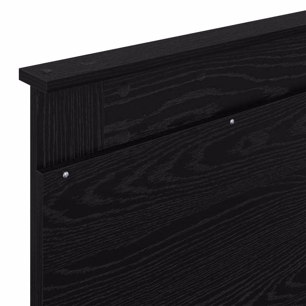 Berkfield Home Modern Bed Frame with Headboard in Black Pine Wood, W/D/H: 90 x 200 cm – 7