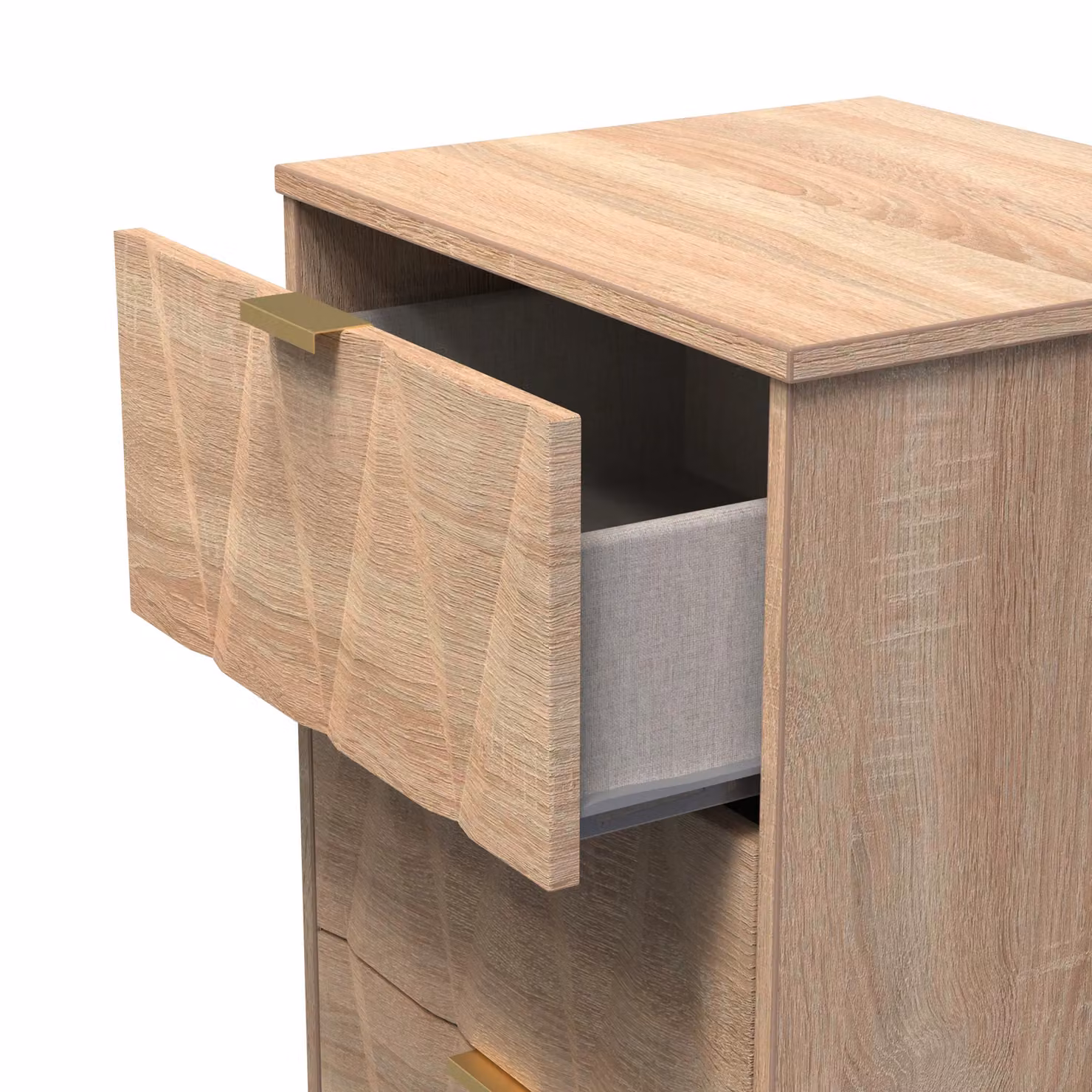 Ready Assembled 2 U Washington 5 Drawer Tall Bedside in Light Oak – 3