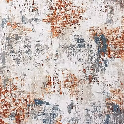 Arthouse Abstract Industrial Textured Wallpaper in Bronze and Blue