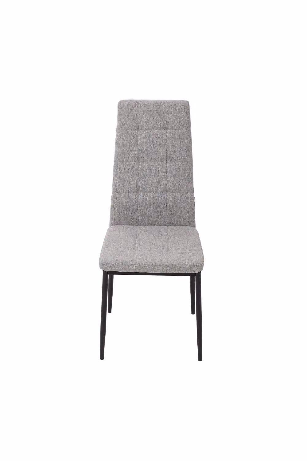 Living and Home Set of 4 Modern Grey Linen Upholstered Dining Chairs with Metal Frames – 3