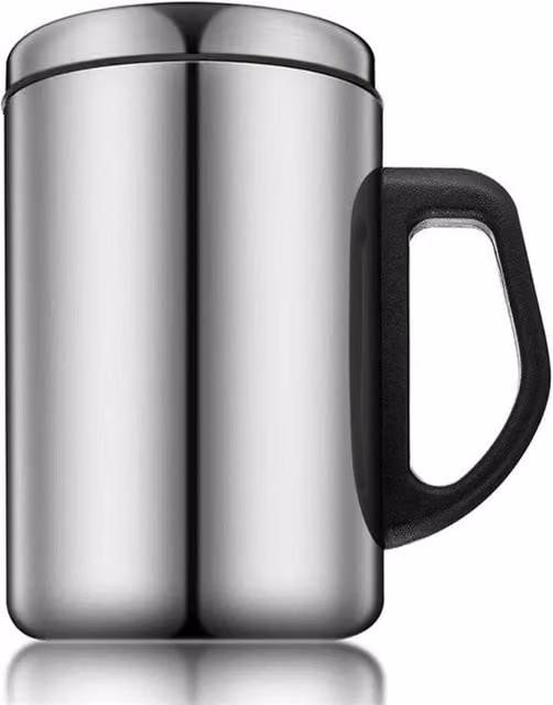 SPETLEK Silver Stainless Steel Thermal Tea Cup with Lid, 500ml – 1