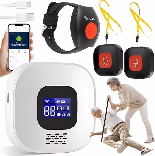 FLAVORA Wireless SOS Remote Home Security Alarm in White