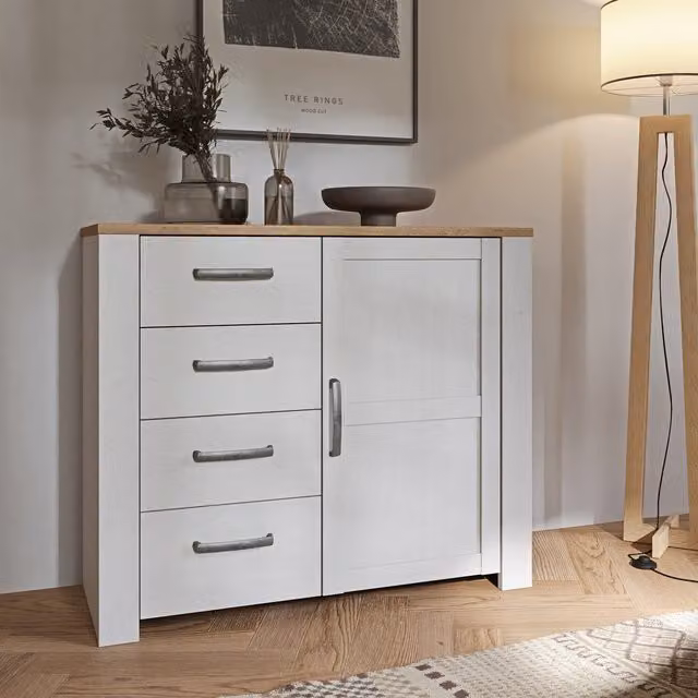 Furniture To Go Bohol White Oak Storage Chest with Soft Close Drawers