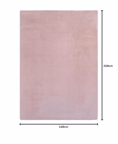 Desire Rugs Washable Non-Slip Low Pile Area Rug in Pink, W/D/H: 220 x 160 x 1.1 cm – 4