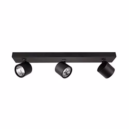 Netlighting Boniva Modern LED Ceiling Spotlight Bar in Black with Warm White 3000K Light – 1