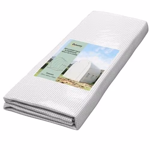 Outsunny White Polytunnel Greenhouse Replacement Cover for Vegetable and Herb Gardens, W: 3 m, D: 2 m, H: 2 m