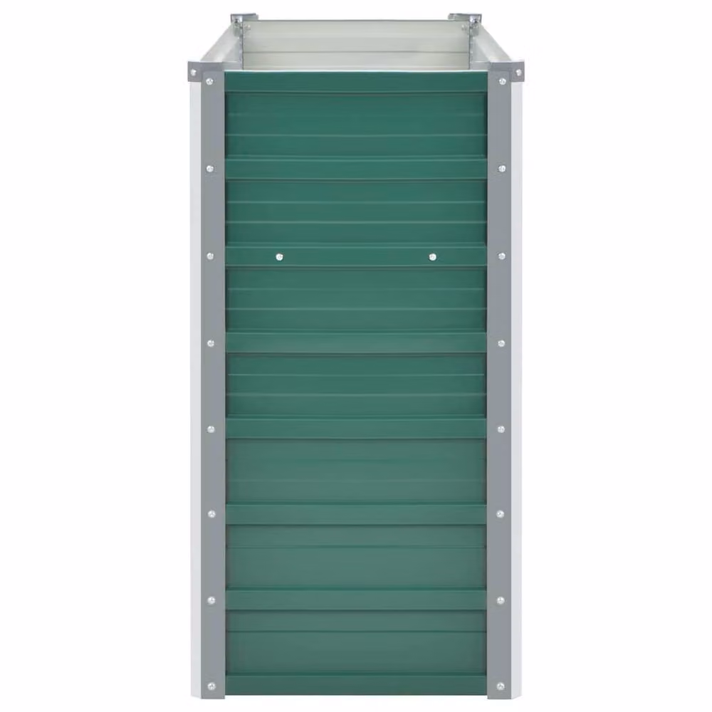 Berkfield Home Garden Green Galvanised Steel Raised Bed W/D/H: 100 x 40 x 77 cm – 3