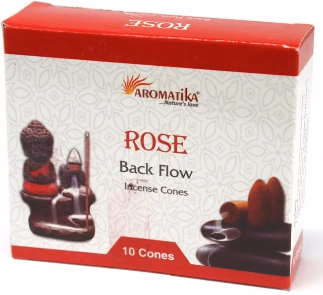 KDMD Aromatica Red Rose Backflow Incense Cones with Floral Scent – 1