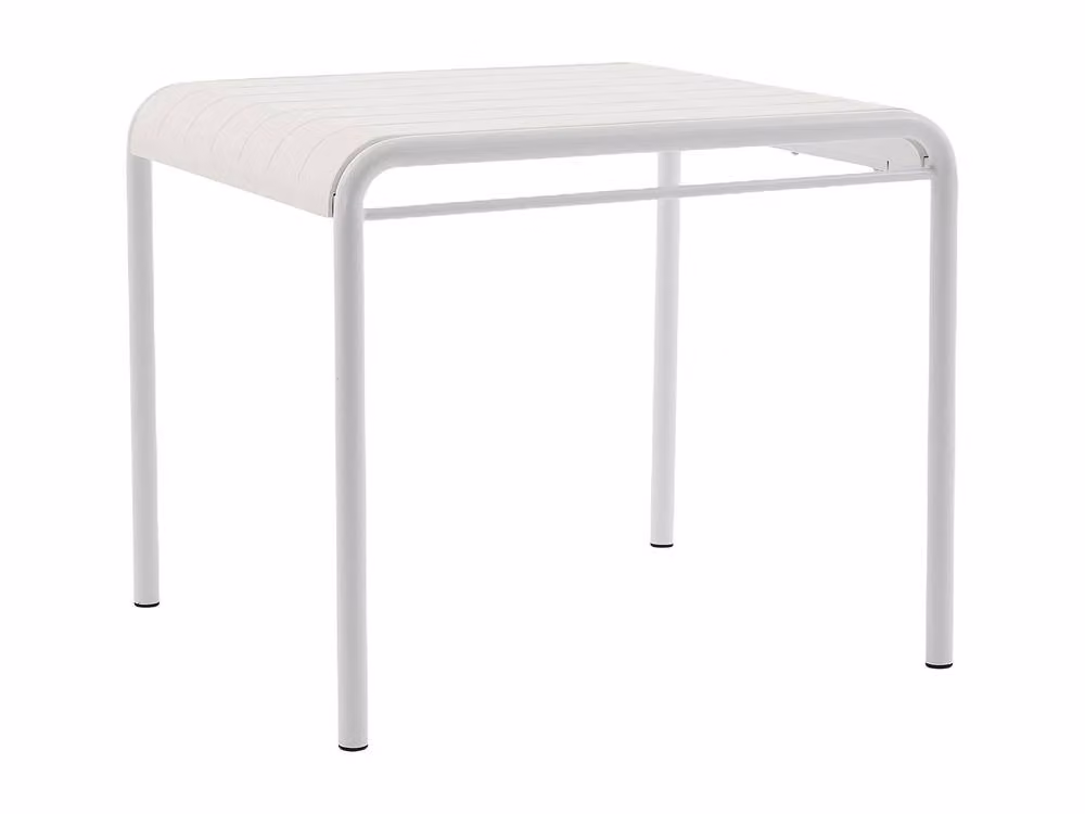 MOAH Garden Table by MYLIA in White Polypropylene, Width: 90 cm – 2