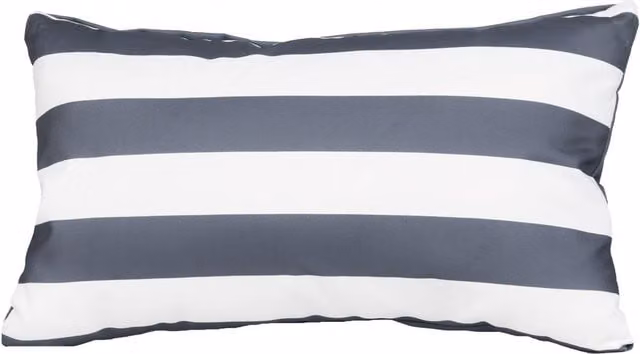 Gardenista Striped Outdoor Scatter Cushion in Grey and White, 30 x 30 cm