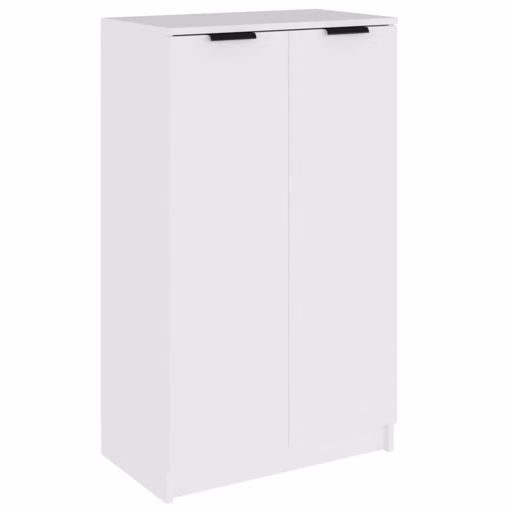 Berkfield Home White Wall Mounted Shoe Cabinet with Hinged Doors, W/D/H: 59 x 35 x 100 cm – 2