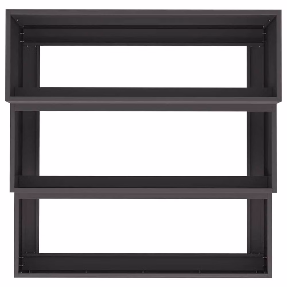 Berkfield Home 3-Tier Steel Garden Planter Tub in Black, W/D/H: 90 x 90 x 35 cm – 5