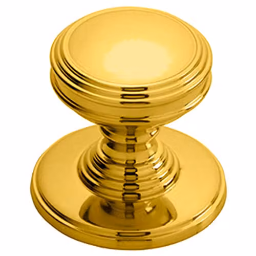 Loops Polished Brass Ringed Tiered Cupboard Door Knob