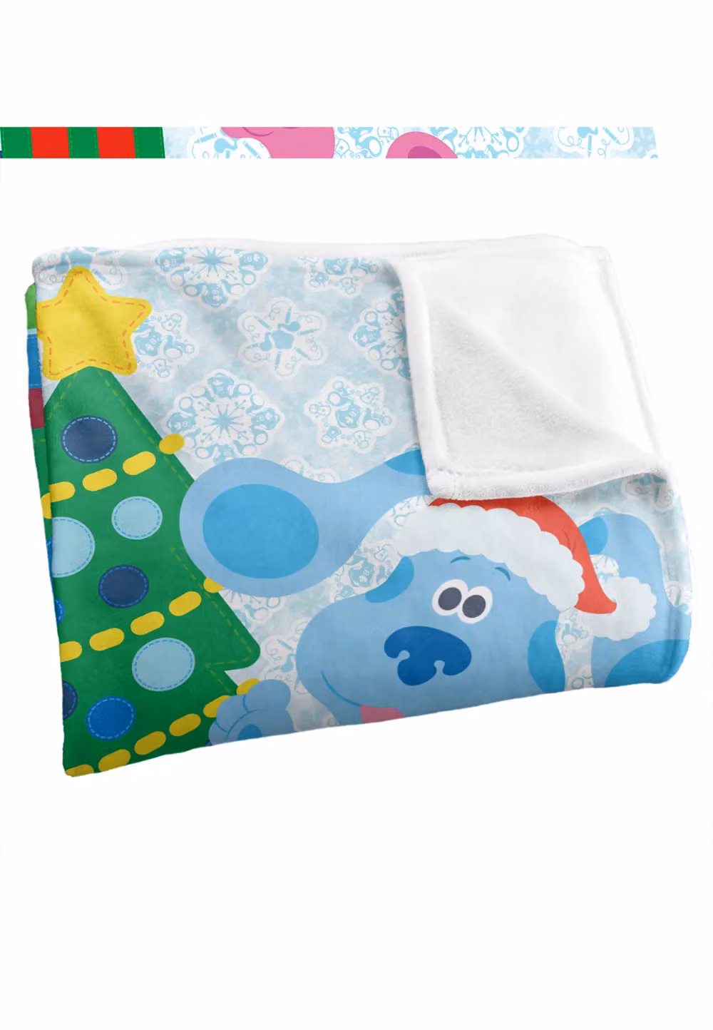 LOGOVISION Christmas Blue Magenta Super Soft Fluffy Fleece Throw Blanket for Children, Multicolour, W: 152 cm, D: 127 cm – 2