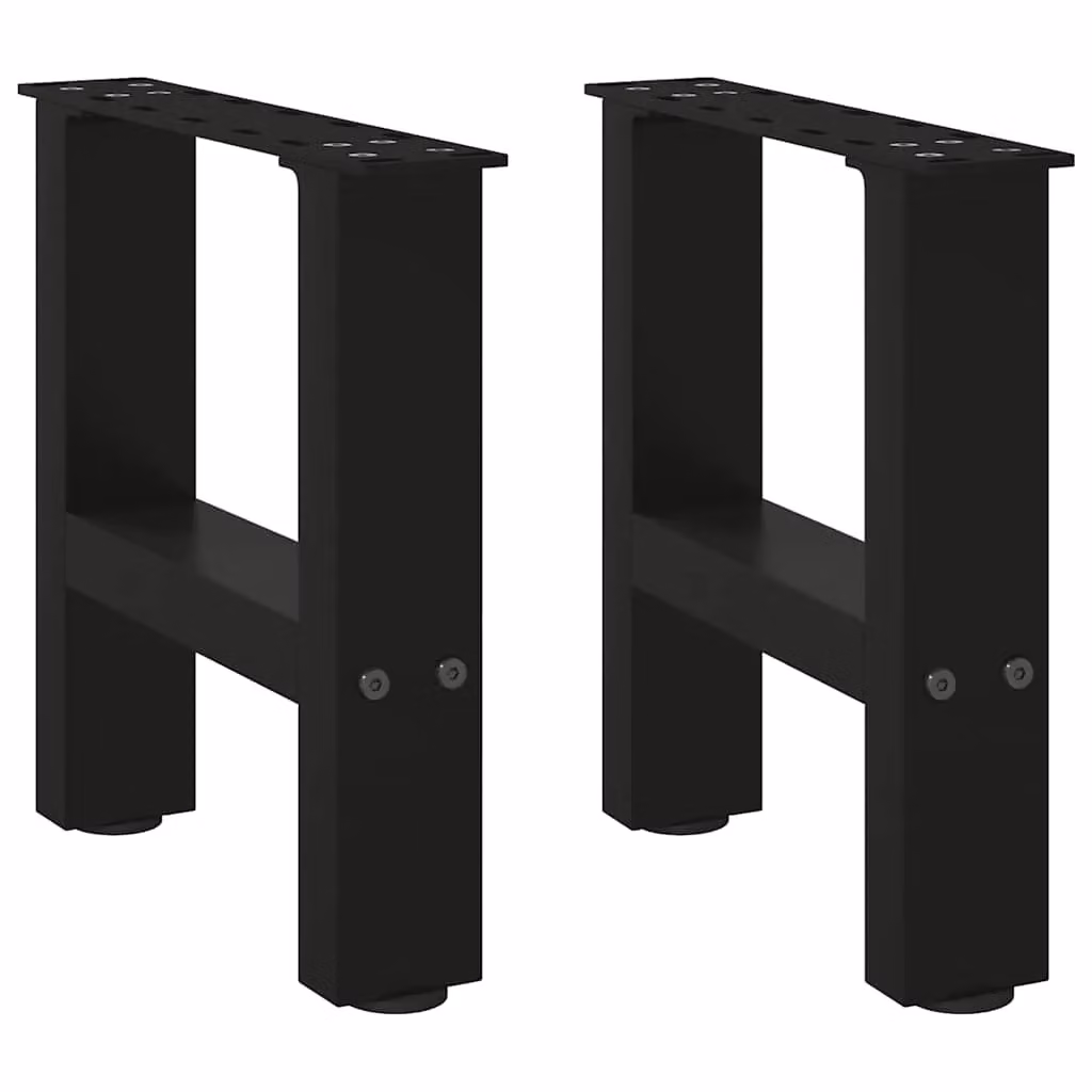 Berkfield Home Matt Black Steel Coffee Table Legs, 2 Pieces, H: 40 cm – 1