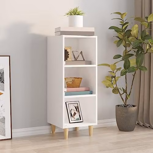 vidaXL White Matt Sideboard in Engineered Wood, W/D/H: 34.5 x 32.5 x 90 cm – 2