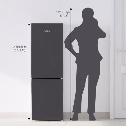 Willow WFF157G 157L Freestanding 70/30 Low Frost Fridge Freezer in Grey – 2