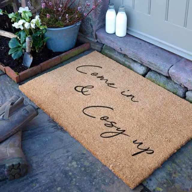 Artsy Mats Cosy Up Country Coir Doormat in Black and Brown, W/D: 60 x 90 cm – 1