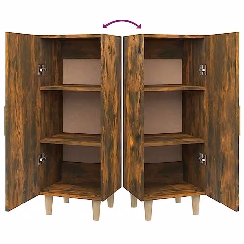 vidaXL Smoked Oak Sideboard in Brown, W/D/H: 34.5 x 34 x 90 cm – 4