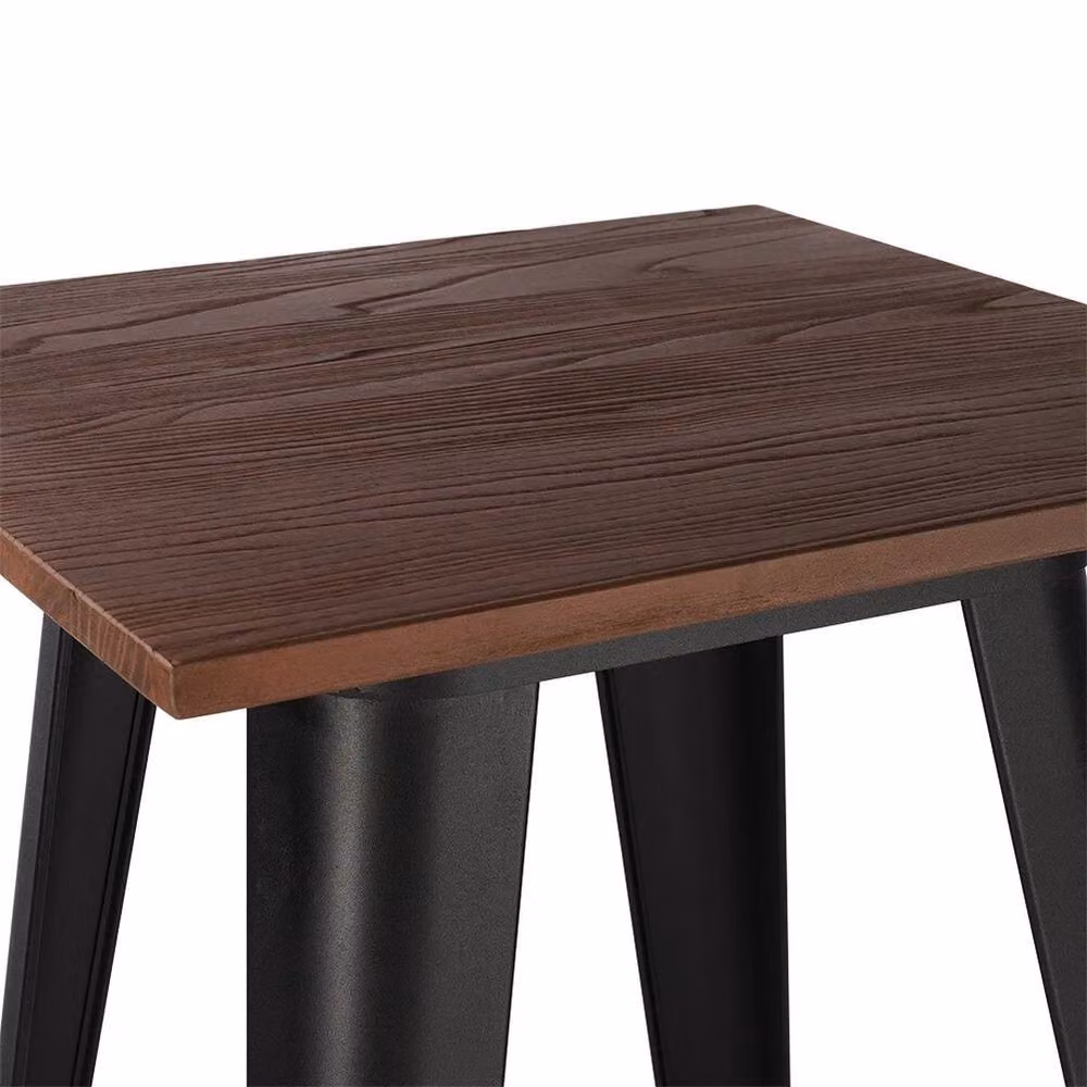 KORVIXA Industrial Metal Tall Bar Table in Brown, W/D: 100 x 100 cm – 3