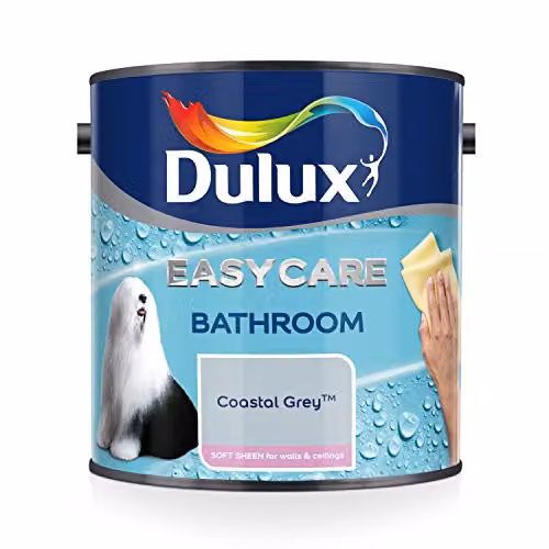 Dulux Easycare Bathroom Mould Resistant Emulsion Paint, Coastal Grey, 2.5 l