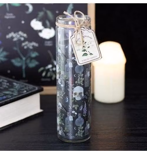 KDMD Poisonous Plants Deadly Nightshade Tube Candle in Black